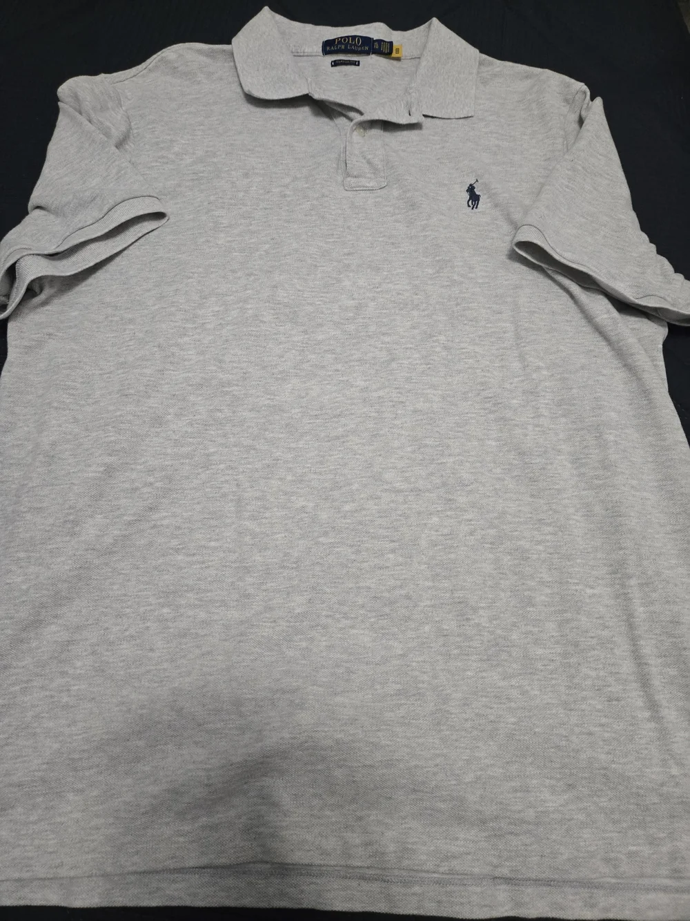 Polo by Ralph Lauren Light Heather Gray Classic Polo with Navy Pony